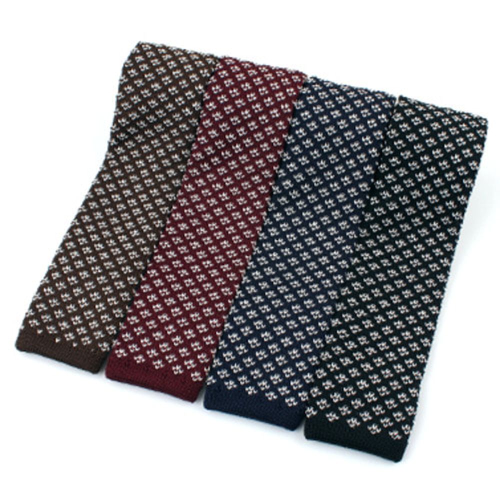 [MAESIO] KNT5043 Knit Allover Necktie Width 6cm 4Colors _ Men's ties, Suit, Classic Business Casual Fashion Necktie, Knit tie, Made in Korea